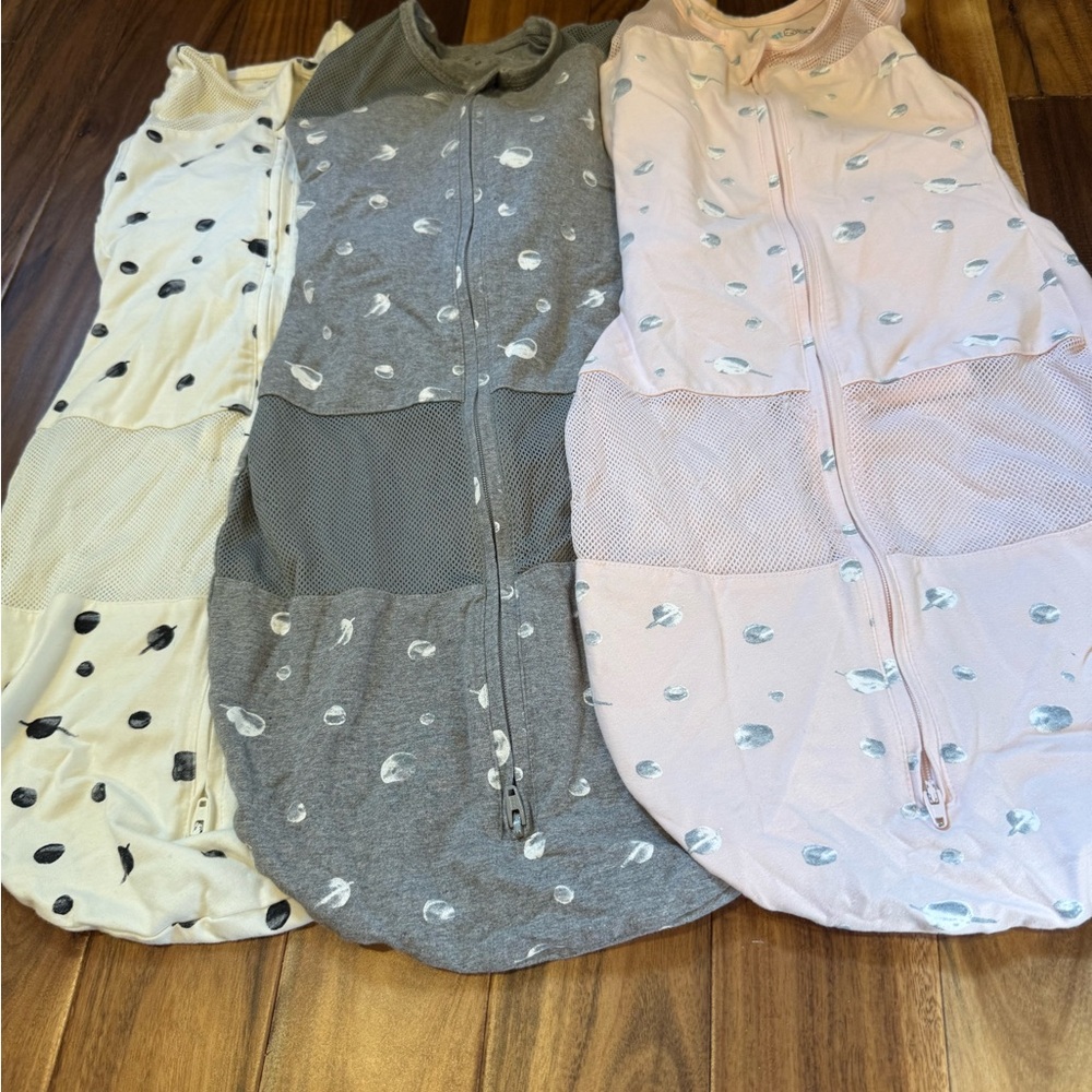 Happiest baby sleepsacks Set - Cream, Gray, and Pink - Picture 5 of 7
